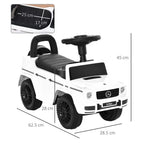 3 in 1 Kids Ride On Car Licensed Foot To Floor Slider Toddler Push Along NO POWER White 12-36 months