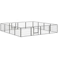Heavy Duty 16 Panel Dog Pen - 60H cm - 2 Doors - Playpen for Dogs