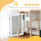 Foldable Dog Gate - Ideal for Doorways, Stairs, Halls - White