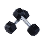 Rubber Dumbbell Sports Hex Weights Sets Home Gym Fitness Hexagonal Dumbbells Kit Weight Lifting Exercise (2 x 6kg)
