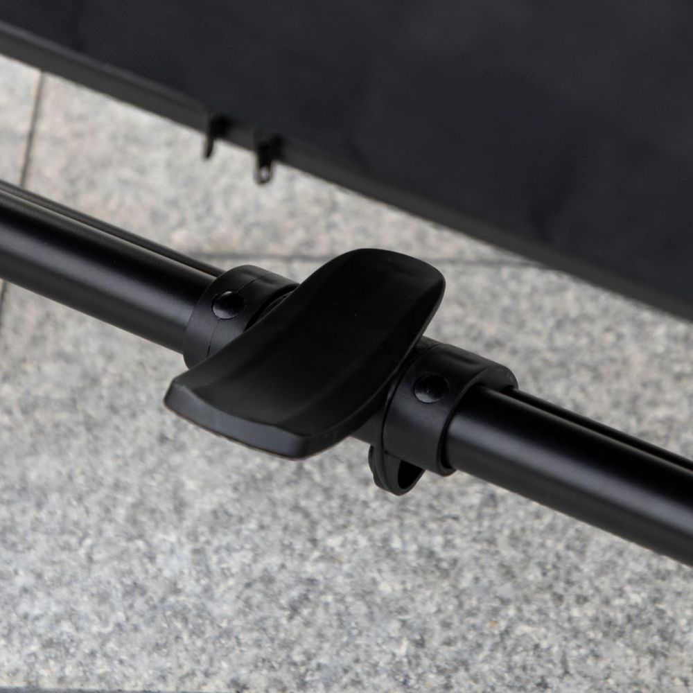 Foldable Dog Carriage w/ Universal Wheels - Black