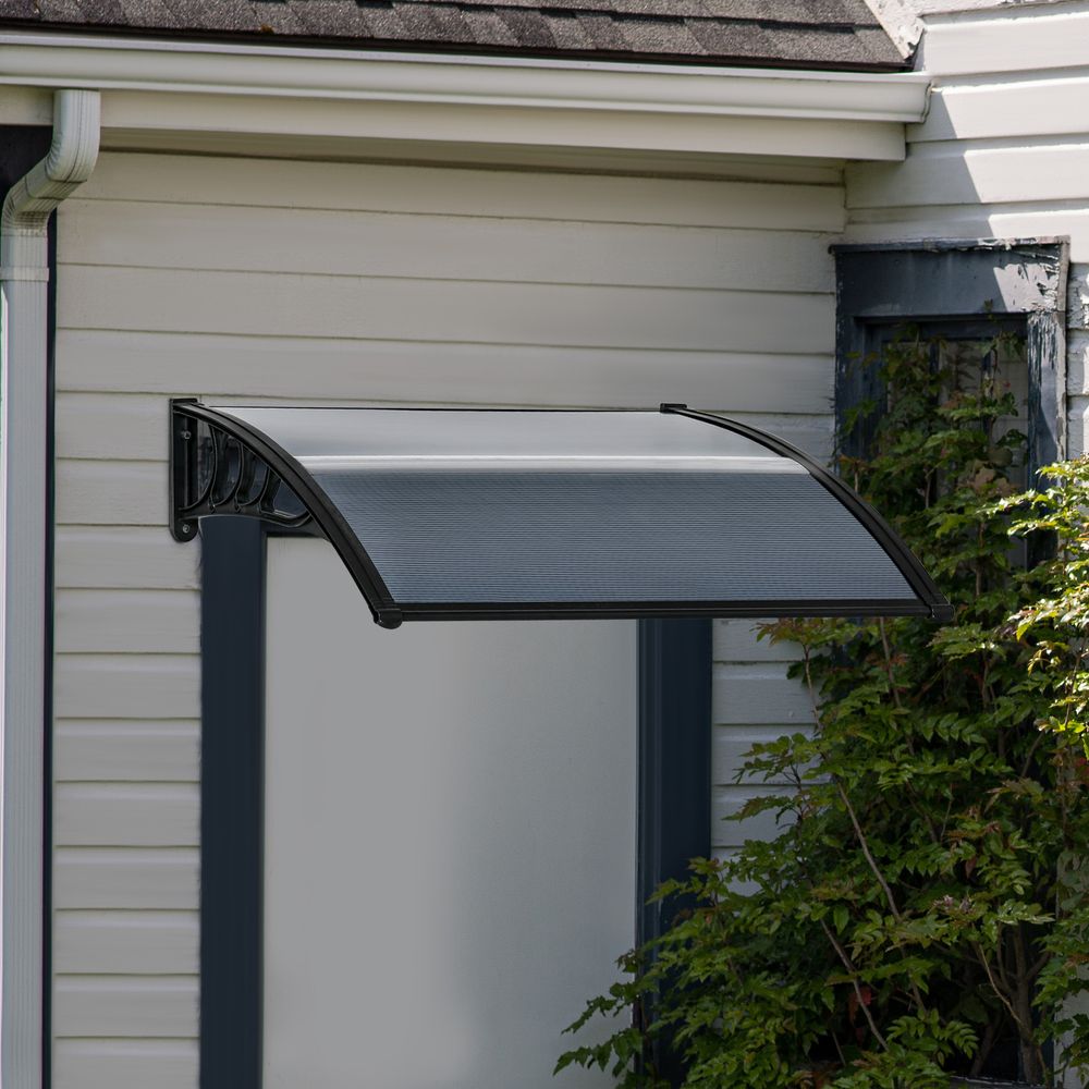 Door Canopy Awning Outdoor Window Rain Shelter Cover 100 x 75cm