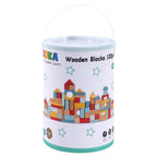 100pcs Wooden Blocks in New Color: Construction Toy for Creative Kids