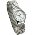 Ladies Bold Number White Dial Expander Bracelet Watch
