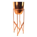 Handcrafted 55cm Copper Planter Set