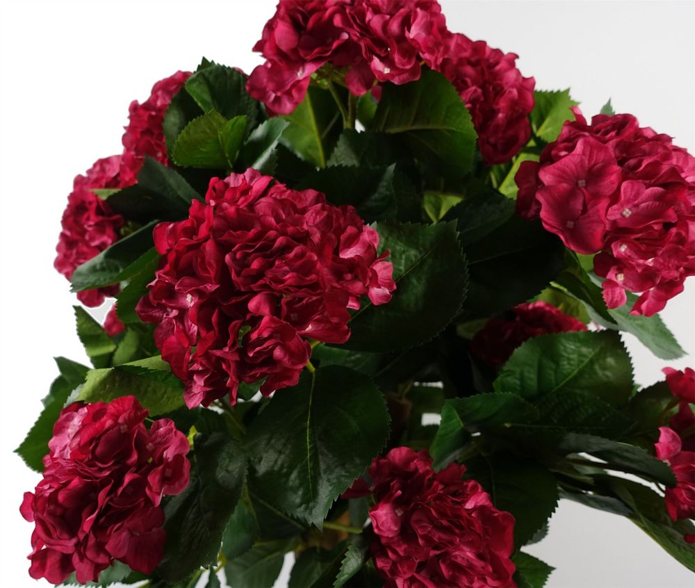 Beautiful 75cm Pink Hydrangea Plant - Artificial Flowers - Potted