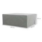 235x190x90cm Large Patio Set Outdoor Garden Furniture Cover Grey