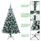 7FT Spray White PVC Christmas Tree 870 Branches Artificial