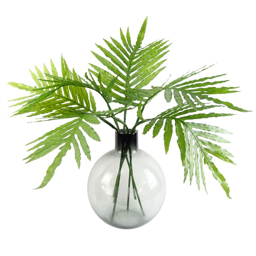 40cm Grey Smoke Glass Vase - Oversized Vase for Stunning Floral Displays