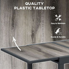 Extendable Outdoor Dining Table Aluminium Rectangle Patio Table Grey