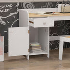 Kids Desk & Chair Set - 3-6 yr - Storage Drawer - White