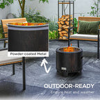 45cm Smokeless Wood Burning Firepit Metal Fire Pit, Black
