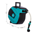 15 m Water Hose Reel-Black/Green