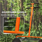Compost Spreader, 24" Garden Spreader w/ Height Adjustable Handle