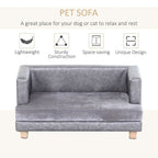 Premium Grey Dog Sofa Bed - Soft & Padded - Perfect for Small-Sized Dogs
