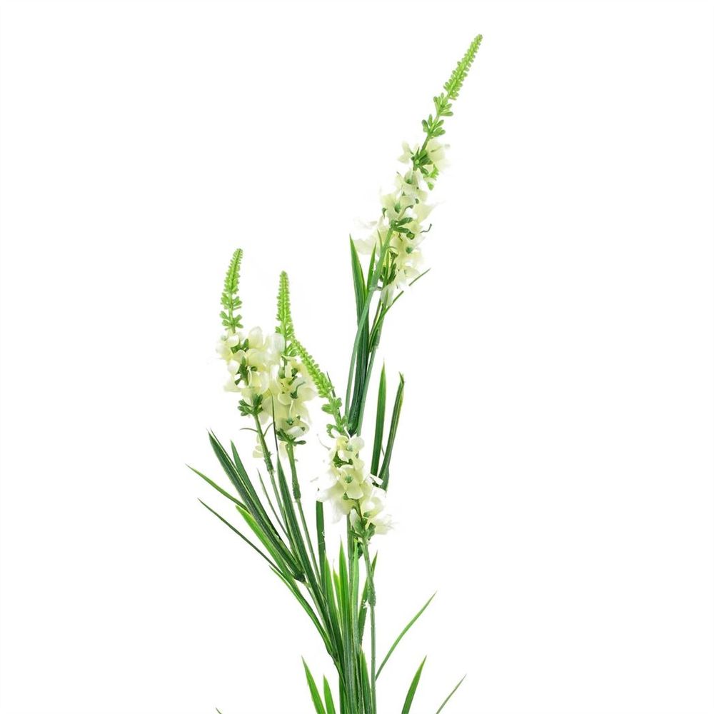 Pack of 6 x 80cm White Larkspur Artifical Stem in White