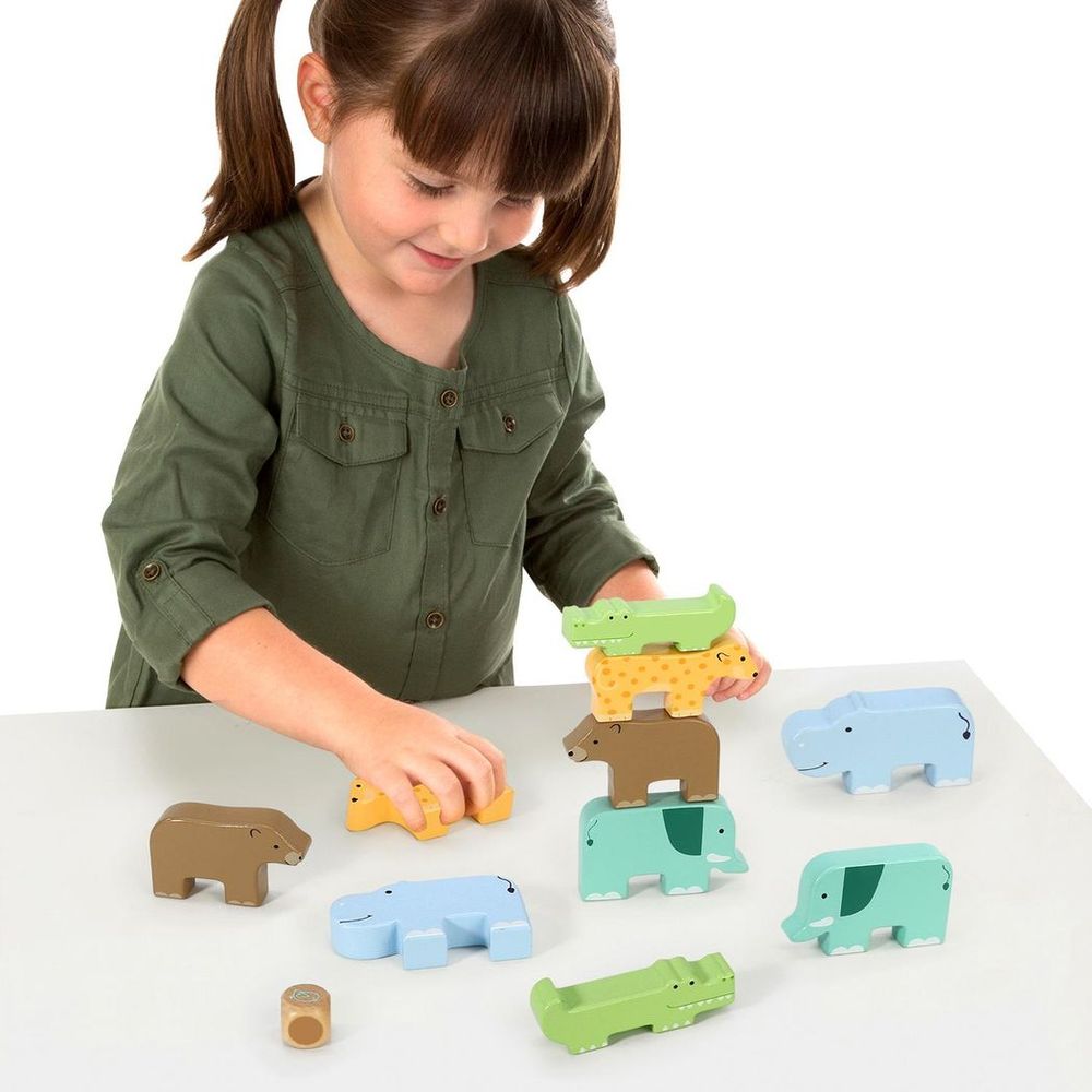 Wild Animal Stacking - Montessori Toy for Imaginative Learning - Safe