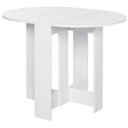 Folding Dining Table, Space-saving Drop Leaf Table for Small Space, Kitchen, Dining Room, White