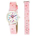 Children's Fairy Dial Pink Stars Watch
