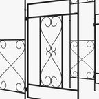Metal Garden Arch with Double Gate, Garden Arbor Climbing Plants