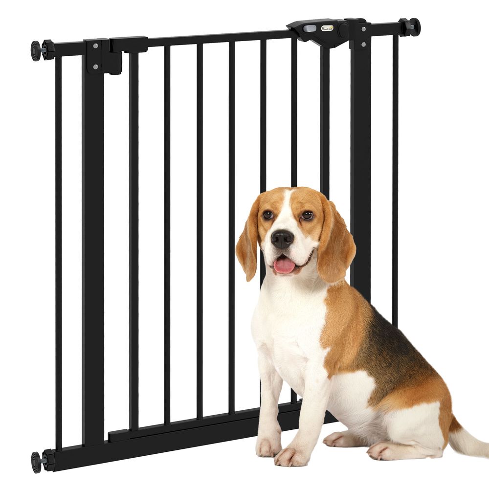 Adjustable Safety Gate - Keep Pets Safe, Easy Assembly, Black