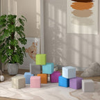 12 PCs Soft Play Blocks Soft Foam Toy Blue