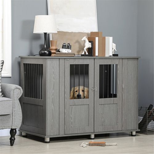 Dog Crate - Grey Material