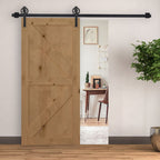 Wood Barn Door Hardware Kit - 6.6ft Sliding Track