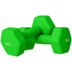 Set of 2 Hexagonal Dumbbells Weights Pair, 2 x 4kg