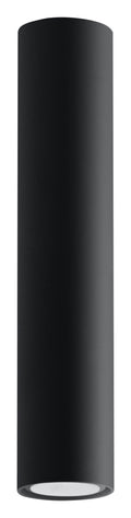 Black Round Tube Ceiling Lamp - Modern Loft Design, LED GU10