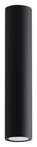 Black Round Tube Ceiling Lamp - Modern Loft Design, LED GU10