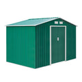 Green Metal Garden Shed - 9x6ft Storage Container w/ Door & Roof - Buy Now!