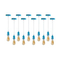 10 Pack Industrial Pendant Light Fitting, lampshade addable E27 Lamp Holder Fitting Set with PVC Cable with Kits Detail