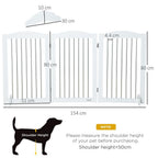 Foldable Dog Gate - Ideal for Doorways, Stairs, Halls - White