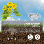 Raised Garden Bed: Durable Steel Frame, 1m x 1m - for Organizing Plants & Vegetables