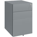 3 Drawer Metal Filing Cabinet - Lockable, Compact, Grey - Quality Storage Solution