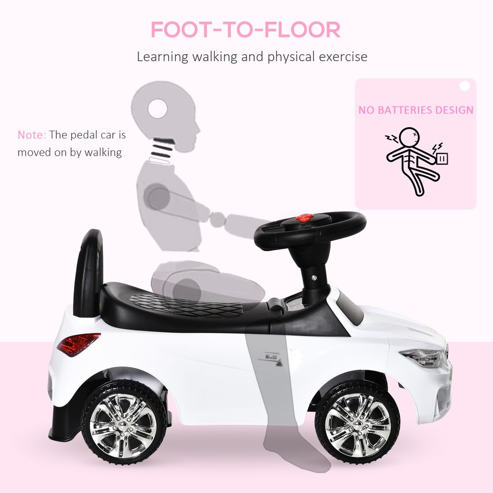 Stylish Red Ride-On Car for Baby & Toddler - Foot to Floor - Anti-Overturning - Under-Seat Storage