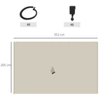 Gazebo Replacement Sidewalls - 4 Pack Privacy Panels for 3x4m Gazebo