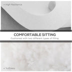 Black Replacement Garden Seat Cushion - 40 x 40cm - Ties - Dining Chair Pad