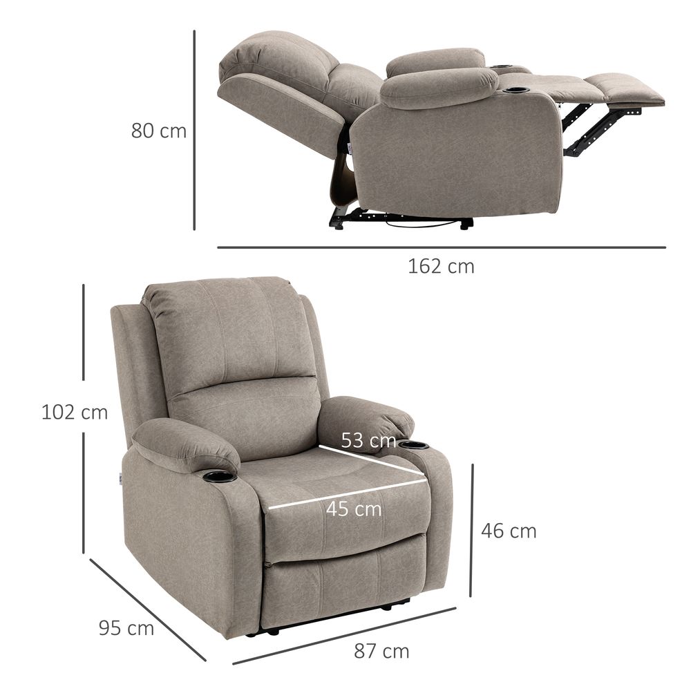 Recliner Armchair - Comfy & Stylish, with Cup Holder