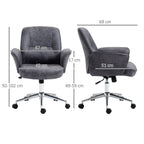 Swivel Computer Office Chair - Mid Back Desk Chair - Deep Grey