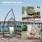 Hammock Chair Stand, Steel Frame Hammock Stand Only, Black