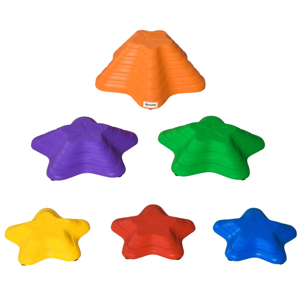 Balance Stepping Stones Non-slip Obstacle Course Stackable - 6pcs