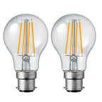 2 Pack E27,B22 LED Edison Dimmable Vintage Amber Glass Warm white 2700K, Cool white 6000K Light Bulbs