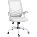 Mesh Swivel Office Chair Task Computer Chair w/ Lumbar Support, White