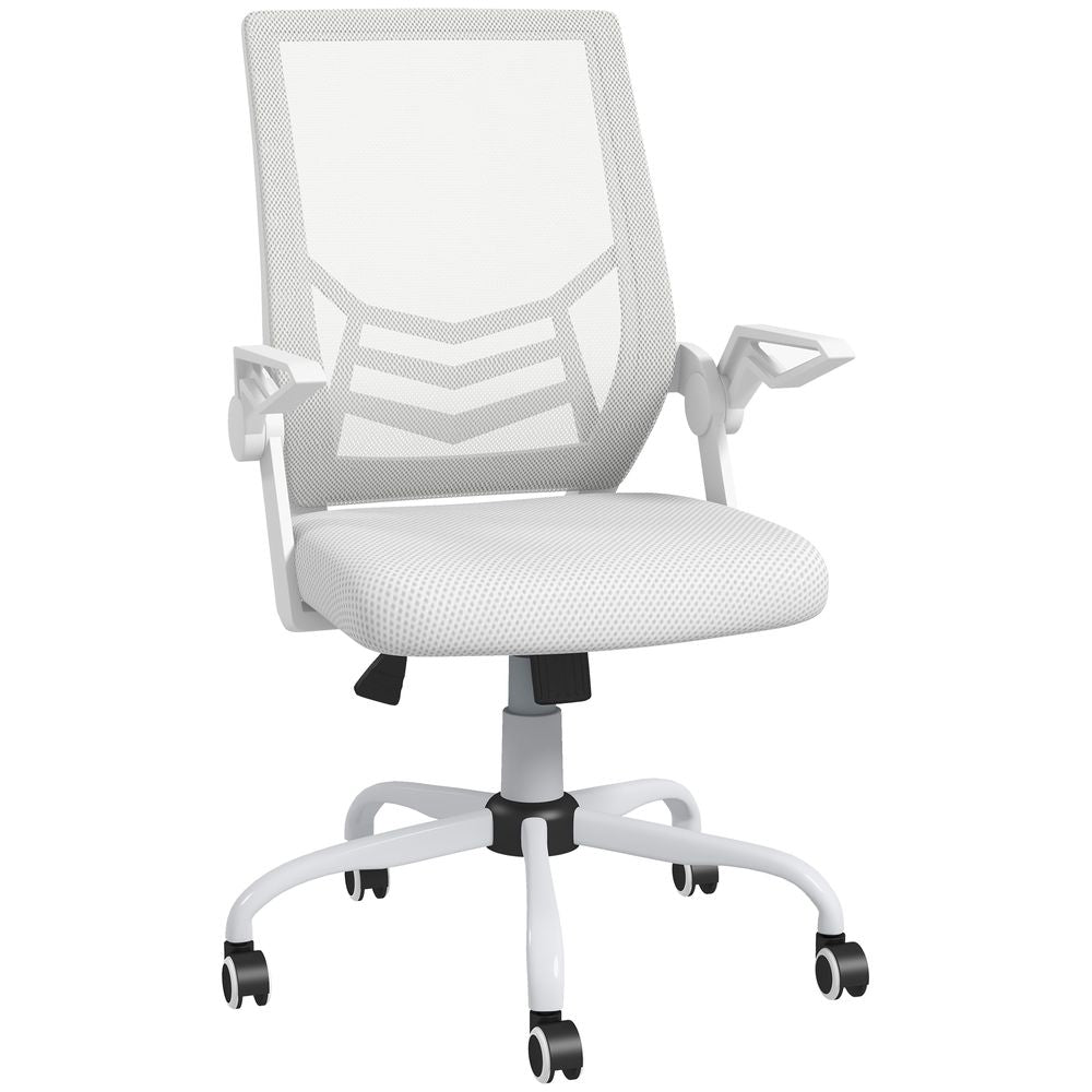 Mesh Swivel Office Chair Task Computer Chair w/ Lumbar Support, White