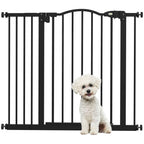 Adjustable Metal Pet Gate - Auto-Close, Black