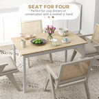 Farmhouse Dining Table: Wood Frame, Rustic Design for Kitchen & Dining Room