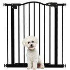 Pet Gate - Adjustable Metal Safety Barrier, Auto-Close, 74-80cm, Black