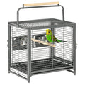Parrot Cage - Spacious & Portable Carrier - Ideal for Cockatiels, Conures, African Greys